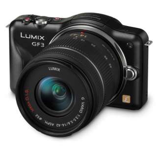 USA Panasonic Lumix DMC GF3 12MP Camera + 14 42mm Zoom Lens (Black 