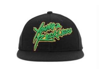 Young and Reckless Sketchyness Black Flex Fit Flat Bill Ball Hat Cap 