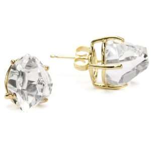  Katie Diamond Uma Yellow Gold Herkimer Diamond Earrings 