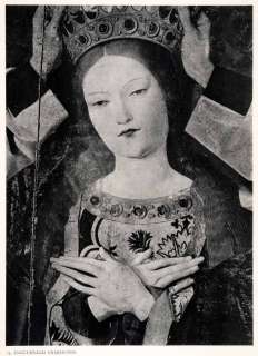 1951 Photogravure Coronation Virgin Mary Madonna Enguerrand Charonton 