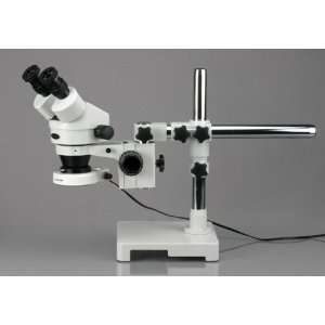 7X 180X Stereo Zoom Boom Stand Microscope +80 LED Light  