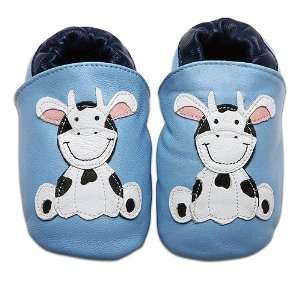  Soft Leather Shoes (Small, Blue Cows) 