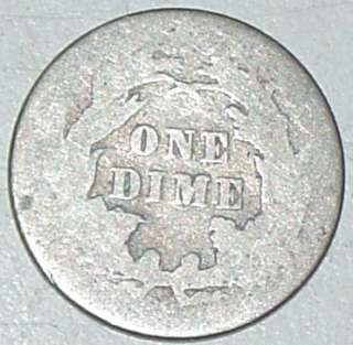 1877 CC USA Liberty Seated Silver Dime Bullion Coins Vintage 