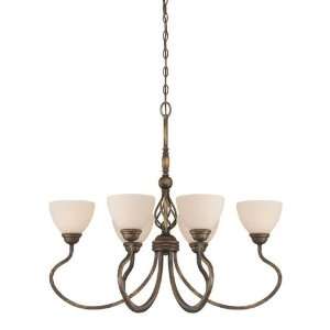 Maddox Collection 6 Light 32 Burleson Bronze Oval Chandelier with 