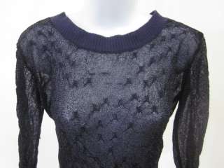 YOSHIKI HISHINUMA Purple Metallic Mesh Sweater Sz 2  