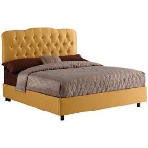  Morning Gold Shantung Tufted Bed (Queen): Home & Kitchen