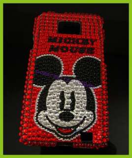 Bling Mickey Hard Cover Case For Samsung i9100 Galaxy S2 RED BS2 