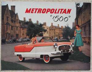 METROPOLITAN 1500 COLOUR BROCHURE 1959 PERFECT CONDITION  