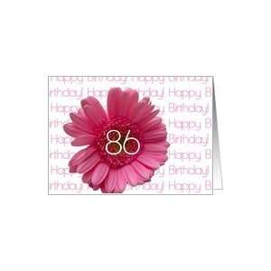  86th Happy Birthday Pink Gerbera Card: Toys & Games