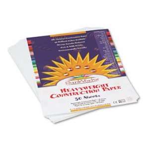 SunWorks 8703   Construction Paper, 58 lbs., 9 x 12, Bright White, 50 