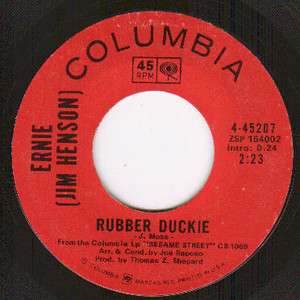 Ernie (Jim Henson) Columbia 45207   Rubber Duckie / Sesame Street sep 