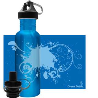 BIG 25oz Water Bottle BLUE ON BLUE Sports Cap BPA FREE  