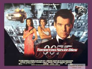 TOMORROW NEVER DIES Brosnan 007 UK Quad Poster  