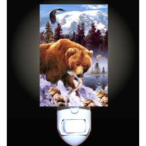  Grizzly with Fish Decorative Night Light