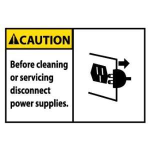 Caution, Before Cleaning Or Servicing Disconnect Power Supply (Graphic 