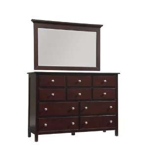 Cresent Furniture 9980 / 9981 TM Murray Hill Dresser and Mirror Set in 