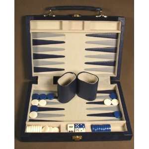   Dlx Blue Suede Attache Backgammon, 3/4 inch checkers Toys & Games
