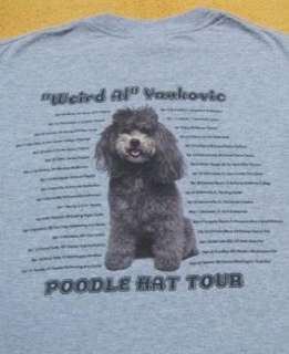 WEIRD AL YANKOVIC poodle hat tour SMALL concert T SHIRT  
