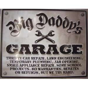  Big Daddys Metal Tin Sign Big Daddys Garage Kitchen 