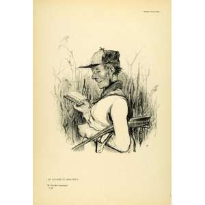  1904 Print Honore Daumier Parisian Paris Sportsman Hunting 