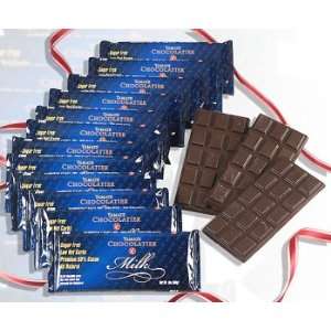 50% Cocoa Creamy Milk Low Carb Sugar Free 3 oz. Bars., Twelve (12 