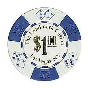  Landmark Casino Lucky Crowns 11.5g Poker Chips w/Dollars 