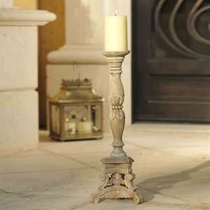  Carved Pillar Candle Holder