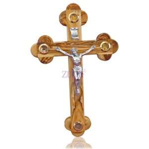   : 33cm Olive Wood Orthodox Wall Cross With Crucifix: Everything Else