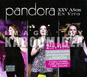 CD + 1 DVD PANDORA XXV Años En Vivo NEW 2011 Kalimba Flans Noel 
