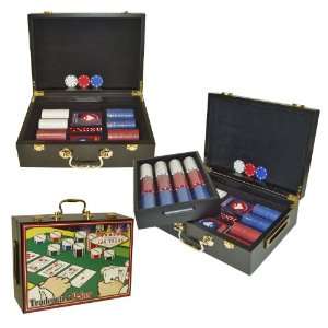   : Trademark Poker 500 Chip Poker Set in Wood Case: Sports & Outdoors