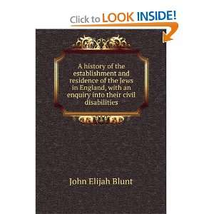   an enquiry into their civil disabilities John Elijah Blunt Books
