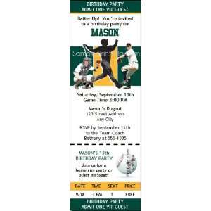  Oakland Athletics Colored Ticket Invitation Sports 