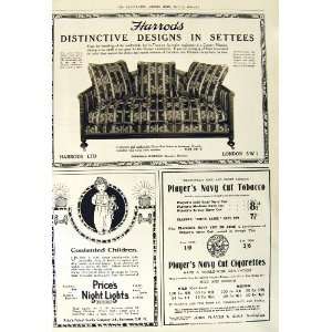  1917 HARRODS FURNITURE PLAYERS CIGARETTES PRICE LIGHTS 