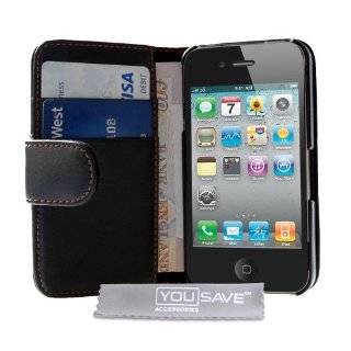 Case For The iPhone 4S 4 Siri Leather Wallet Flip Cover With Free 