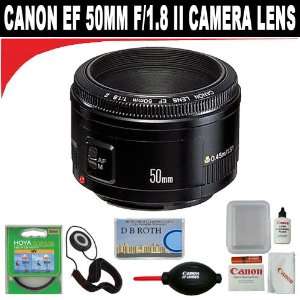  Canon EF 50mm f/1.8 II Camera Lens + Canon Optical 