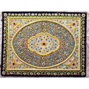 Decorative Royal Kashmiri Jewel Carpet Wall Decor Art:  