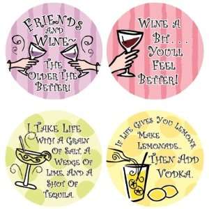  Set of Four Grain of Salt Occasions Drink Coasters   Style 