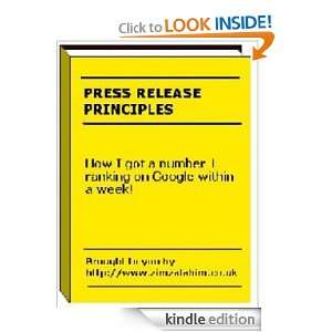 Press Release Principles Anonymous  Kindle Store