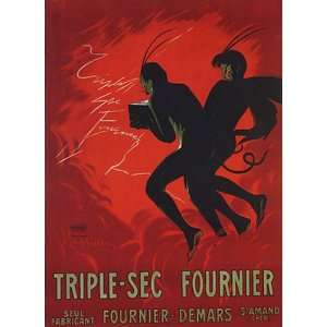  DEVIL TRIPLE SEC FOUNIER DEMARS FRANCE FRENCH 20 X 30 