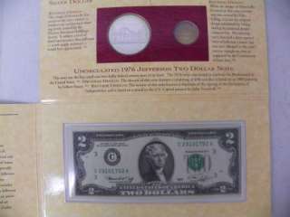 US Mint Commemorative Coin/Currency Set, Thomas Jefferson, 90% Silver 