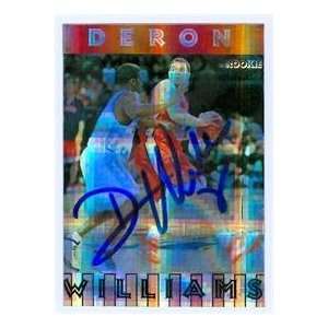 Deron Williams autographed Basketball Sticker Card (Illinois College)