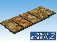 50mm x 25mm Resin Bases (5) Square Desert Warhammer  