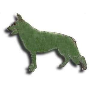    Green Piece Wire Art German Shepard Mossed Topiary