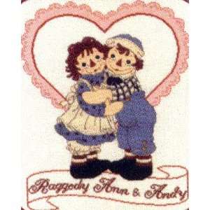  Raggedy Ann & Andy Hugs & Kisses Cross Stitch Leaflet 