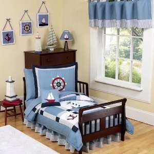  Come Sail Away Nautical Toddler Bedding   5 pc Set Baby