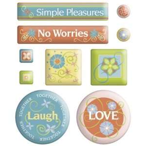   Sunrise Smoothie Epoxy Stickers 3 1/2 Inch by 5 Inch Sheet, Accent