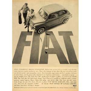  1959 Ad Fiat Motors Series 600 Sedan Vintage Golfing 