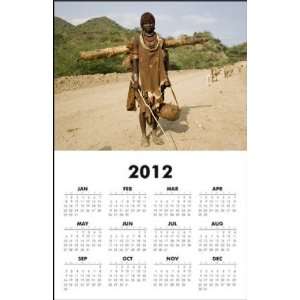  Ethiopia   Lip Plate Woman 2012 One Page Wall Calendar 