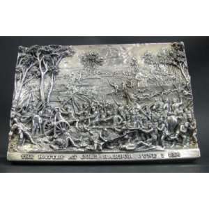 Henryk Winograd Sterling Silver Civil War Plaque The Battle at Cold 