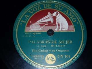 MEXICAN 78 rpm RECORD Spain Voz de su Amo TITO GUIZAR  